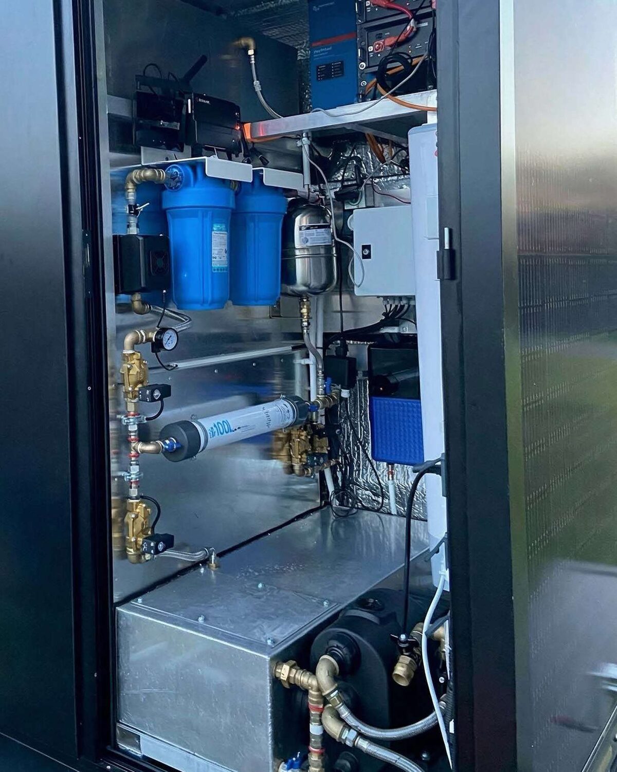 Local technique d'un module Hoummi : filtration et traitement de l'eau de pluie